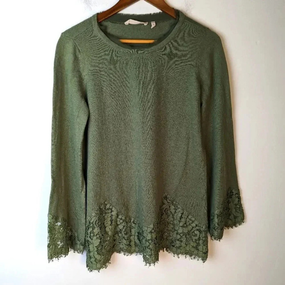 Soft Surroundings Isabeau Lace Trim Top / Small - Picture 2 of 6